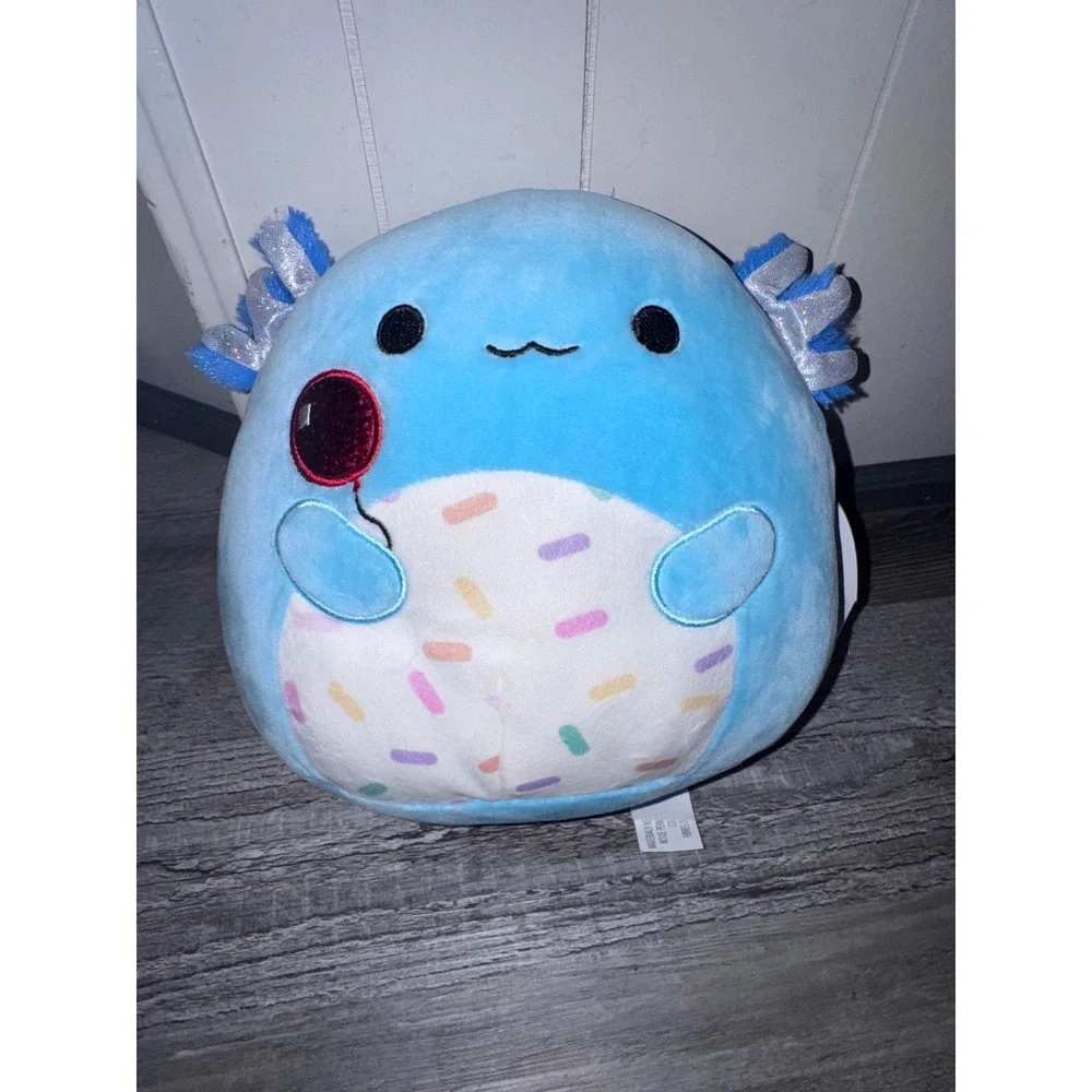 Squishmallows Clutch the Axolotl 8 Inch Blue Birthday Plush with Balloon 2021